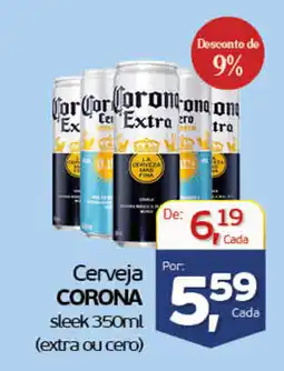Cometa Supermercados Cerveja corona sleek 350ml (extra ou cero) oferta