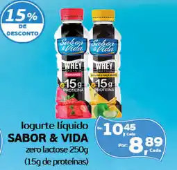 Cometa Supermercados logurte líquido sabor & vida zero lactose oferta