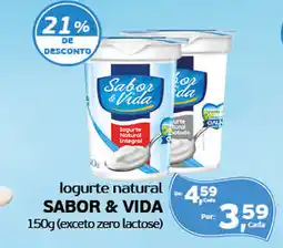 Cometa Supermercados logurte natural sabor & vida oferta