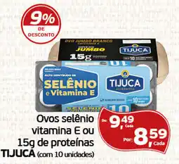 Cometa Supermercados Ovos selênio vitamina E ou 15g de proteínas oferta