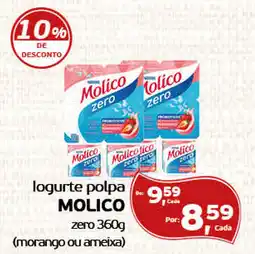Cometa Supermercados logurte polpa molico zero oferta