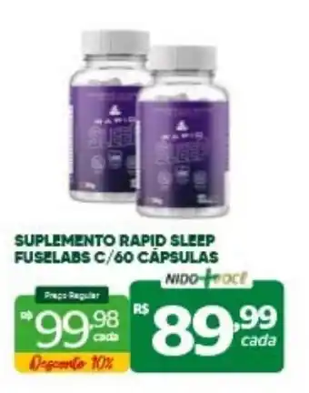 Suplemento rapid sleep fuselabs c/60 cápsulas