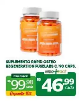 Nidobox Suplemento rapid osteo regeneration fuselabs c/90 cáps. oferta