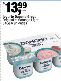 Frangolândia Iogurte Danone Grego Original e Morango Light oferta
