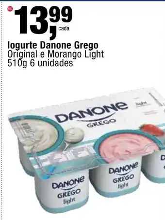 Iogurte Danone Grego Original e Morango Light