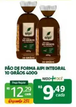 Nidobox Pão de forma aipi integral 10 grãos oferta