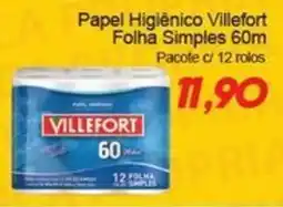 Villefort Atacadista Papel Higiênico Villefort Folha Simples 60m oferta