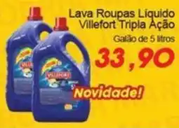 Villefort Atacadista Lava Roupas Líquido Villefort Tripla Ação oferta