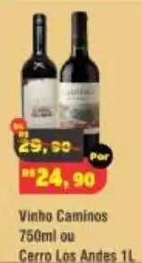 Royal Supermercados Vinho Caminos oferta