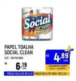 Supermercado Guará Papel toalha social clean oferta