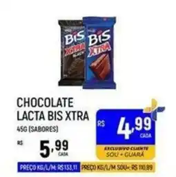Supermercado Guará chocolate lacta bis xtra oferta