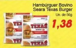 Villefort Atacadista Hambúrguer Bovino Seara Texas Burger oferta