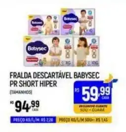 Supermercado Guará Fralda descartável babysec pr short hiper oferta