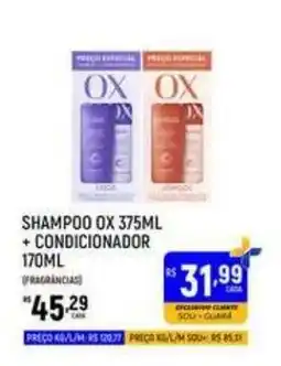 Supermercado Guará Shampoo ox 375ml + condicionador 170ml oferta