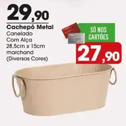 Zaffari Cachepô Metal Canelado Com Alça oferta