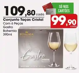 Zaffari Conjunto Taças Cristal oferta