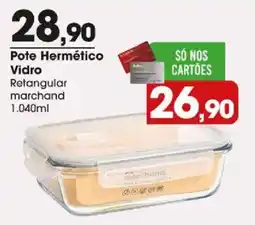 Zaffari Pote hermético vidro retangular marchand oferta