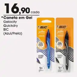 Zaffari Caneta em Gel Gelocity Quickdry BIC (Azul/Preta) oferta