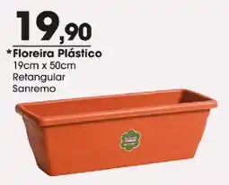 Zaffari Floreira Plástico Retangular Sanremo oferta