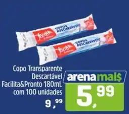 Arena Atacado Copo transparente descartável oferta
