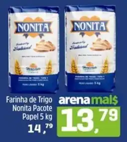 Arena Atacado Farinha de Trigo Nonita Pacote Papel 5 kg oferta