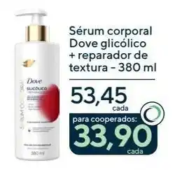 Drogaria Coop Sérum corporal Dove glicólico + reparador de textura oferta