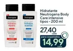 Drogaria Coop Hidratante Neutrogena Body Care intensive tipos oferta