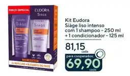 Drogaria Coop Kit Eudora Siâge liso intenso oferta