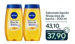 Drogaria Coop Sabonete líquido nivea óleo de banho oferta