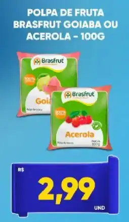Tatico Polpa de fruta brasfrut goiaba ou acerola oferta
