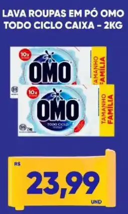 Tatico Lava roupas em pó omo todo ciclo oferta