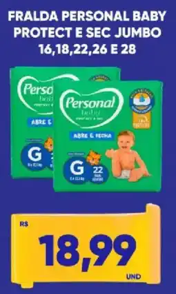Tatico Fralda personal baby protect e sec jumbo oferta