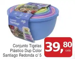 Mineirão Atacarejo Conjunto Tigelas Plástico Dup Color Santiago Redonda oferta