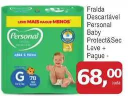 Mineirão Atacarejo Fralda descartável personal baby protect&sec oferta