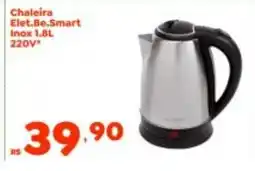 Econômico Atacadão Chaleira Elet.Be.Smart Inox 1.8L oferta