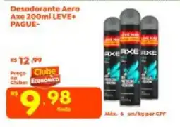 Econômico Atacadão Desodorante Aero Axe 200ml oferta