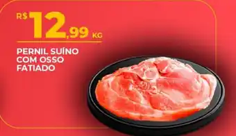 Pernil suíno com osso fatiado