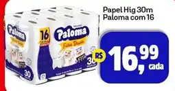 Sj Supermercados Papel Hig 30m Paloma com 16 oferta