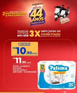 Supermercado Precito Papel higiênico paloma folha dupla oferta