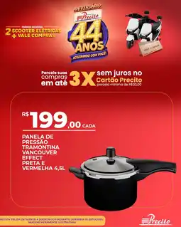 Supermercado Precito Panela de pressão tramontina vancouver effect preta e vermelha oferta