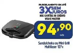 Sanduicheira ou Mini Grill Multilaser 127v