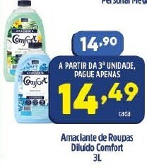 Arena Atacado Amaciante de Roupas Diluido Comfort 3L oferta