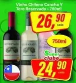 Rede Supermarket Vinho chileno concha y toro reservado oferta