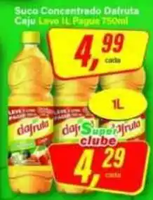 Rede Supermarket Suco concentrado dafruta caju leve 1l oferta