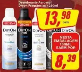 Rede Supermarket Desodorante Aerossol Dryon Fragrâncias oferta