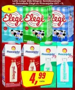 Rede Supermarket Leite longa vida integral, semidesnatado ou desnatado elegê ou piracanjuba uht oferta