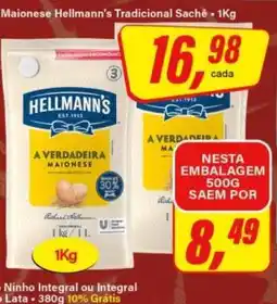 Rede Supermarket Maionese Hellmann's Tradicional Sachê oferta