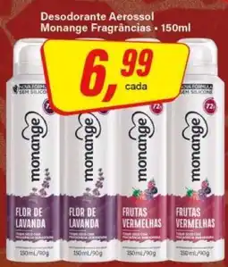 Rede Supermarket Desodorante Aerossol Monange Fragrâncias oferta