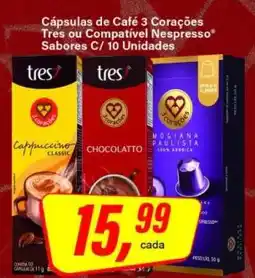 Rede Supermarket Cápsulas de Café 3 Corações oferta