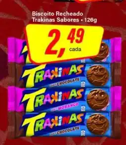 Rede Supermarket Biscoito Recheado Trakinas Sabores oferta